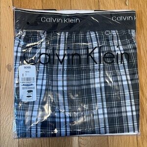 Calvin Klein Black and White Checkered Boxers - Large